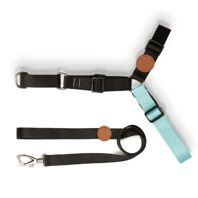 Conjunto Peitoral Antipuxão com Guia Toh Preto