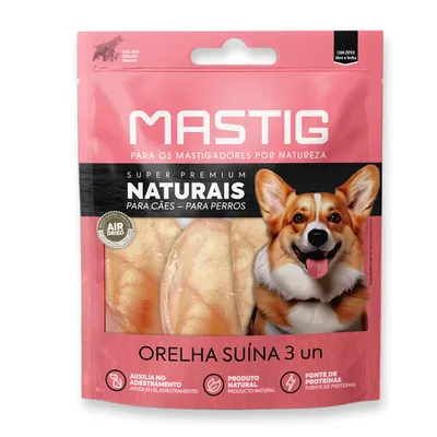 Petisco Orelha Suína para Cães Mastig