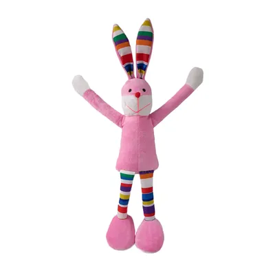 Brinquedo Pelúcia Coelho Pernudo Rosa Fabrica Pet