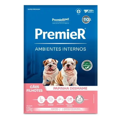 Papinha Desmame Premier Ambientes Internos Cães Filhotes