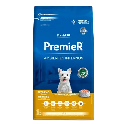Ração Premier Ambientes Internos Cães Filhotes Raças Pequenas
