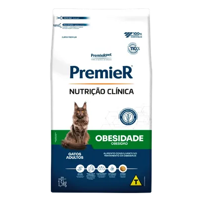 Ração Premier Nutrição Clínica Obesidade Gatos Adultos