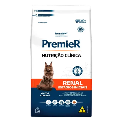 Ração Premier Nutrição Clínica Renal Estágios Iniciais Gatos Adultos