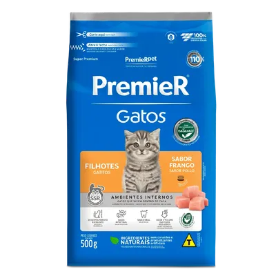 Ração Premier Ambientes Internos Gatos Filhotes Frango