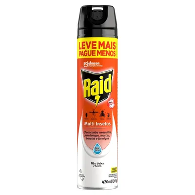 Inseticida Raid Aerossol Multi Base Água Leve Mais Pague Menos