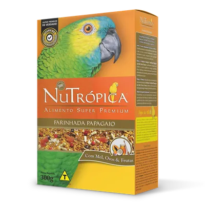 Farinhada Nutrópica para Papagaio a Base de Mel, Ovos e Frutas