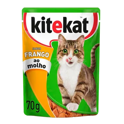 Ração Úmida KiteKat Sachê para Gatos Adultos Frango ao Molho