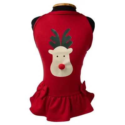 Vestido Natal Rena Vermelha Fábrica Pet