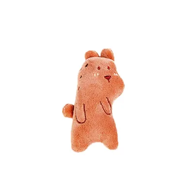 Brinquedo Pelúcia Mini Zoo Castor com Catnip Tex Pets Marrom