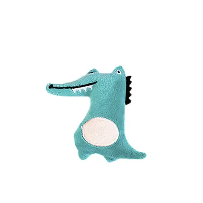 Brinquedo Pelúcia Mini Zoo Crocodilo com Catnip Tex Pets Verde