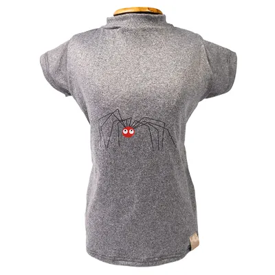 Blusa Gola Careca Aranha Cinza Fábrica Pet