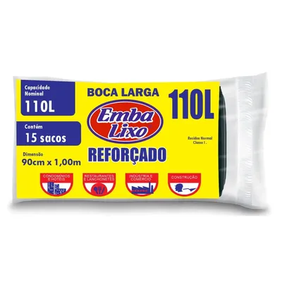 Saco Reforçado para Lixo Boca Larga Embalixo