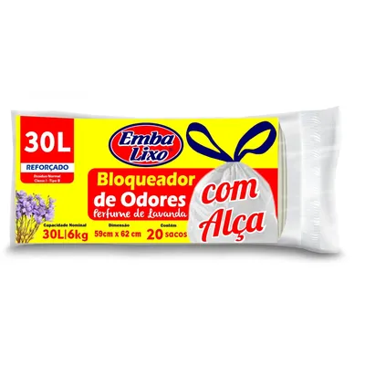 Saco para Lixo com Alças Embalixo Bloqueador de Odor