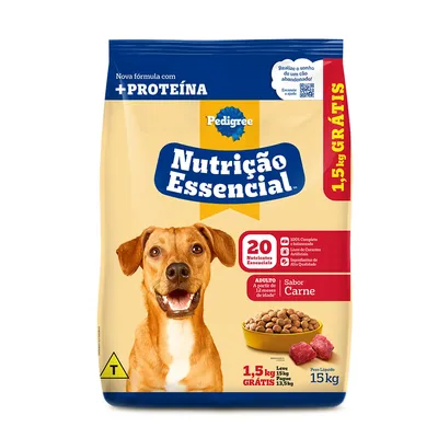 Ração Pedigree Nutri Essencial Cães Adultos Carne