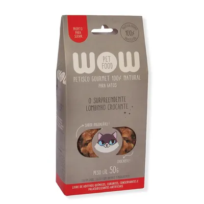 Petisco Gourmet para Gatos Lombinho Crocante Wow