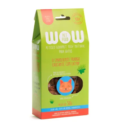Petisco Gourmet para Gatos Frango e Catnip Wow