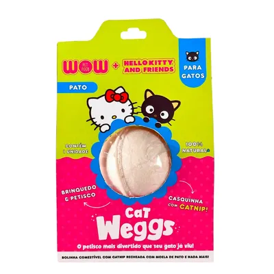 Petisco Weggs para Gatos Hello Kitty Pato e Catnip Wow