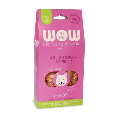 Petisco Gourmet para Cães Frango Crocante Wow