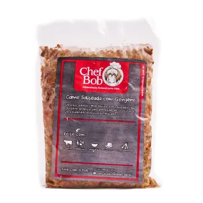 Alimentação Natural Chef Bob para Cães Arroz Carne Salteada com Gengibre