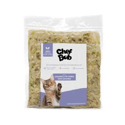 Alimentação Natural Chef Bob para Gatos Caçarola de Carne com Legumes
