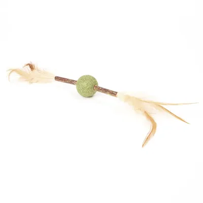 Brinquedo Varinha de Matatabi com Penas e Catnip Flicks