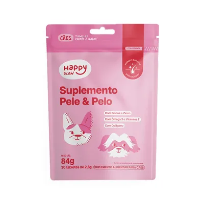 Suplemento Happy Glow Pele e Pelo para Cães Happy Med