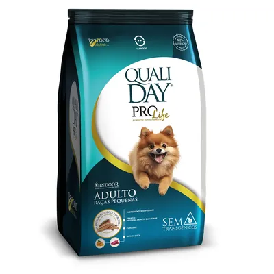 Ração Qualiday Pro Life Cães Adultos Raças Pequenas Frango, Batata Doce e Cúrcuma