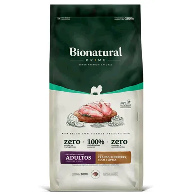 Ração Bionatural Prime Cães Adultos Raças Pequenas Frango
