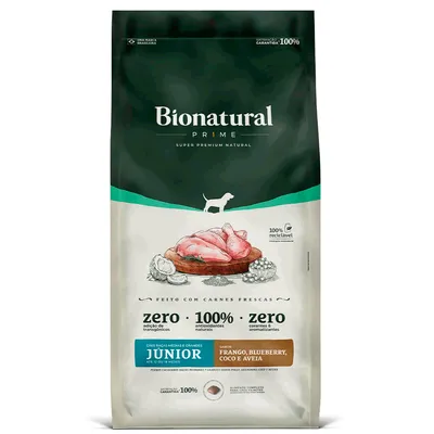 Ração Bionatural Prime Cães Filhotes Raças Médias e Grandes Frango