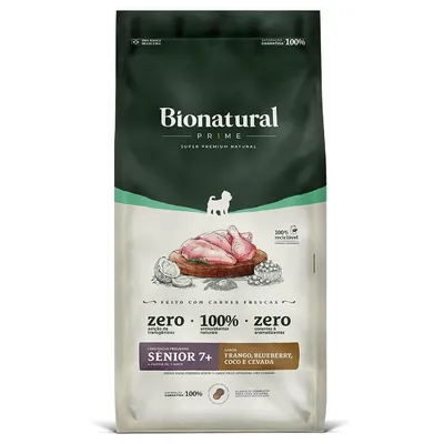 Ração Bionatural Prime Cães Sênior 7+ Raças Pequenas Frango