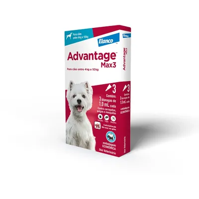 Antipulgas Advantage Max3 Cães 4kg a 10kg