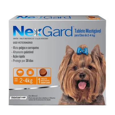 Nexgard Antipulgas e Carrapatos para Cachorros de 2 a 4kg