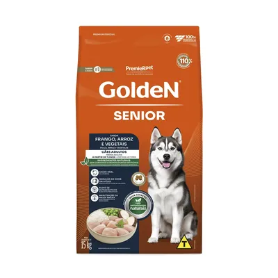 Ração Golden Fórmula Sênior Frango, Arroz e Vegetais