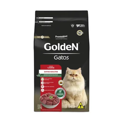 Ração Golden Gatos Adultos Carne