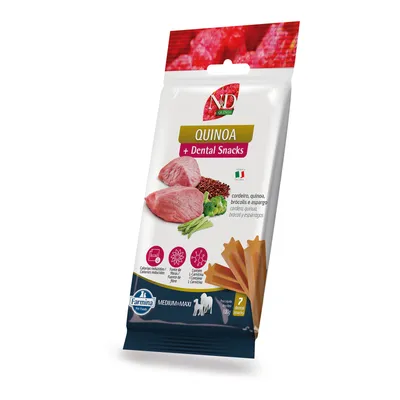 Petisco Dental N&D Quinoa Controle de Calorias Cães Médios e Grandes Cordeiro