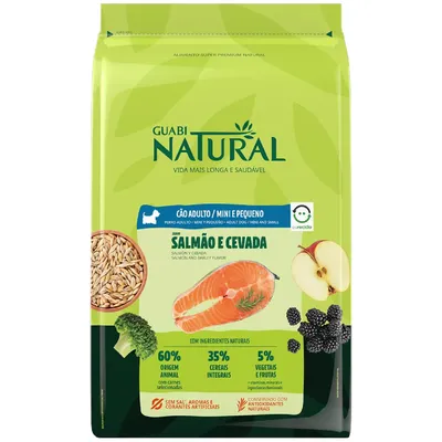 Ração Guabi Natural Cães Adultos Raças Mini e Pequenas Salmão e Cevada
