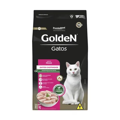 Ração Golden Gatos Castrados Peixe