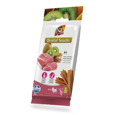 Petisco Dental N&D Tropical Cães Mini e Pequenos Suíno, Cereais e Frutas Tropicais