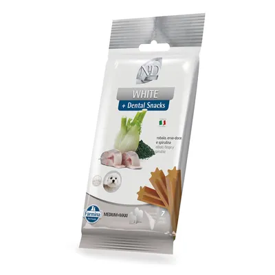 Petisco Dental N&D White Cães Médios e Grandes Robalo, Erva-doce e Spirulina