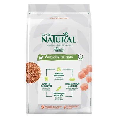 Ração Guabi Natural Cães Obesos Mini e Pequeno
