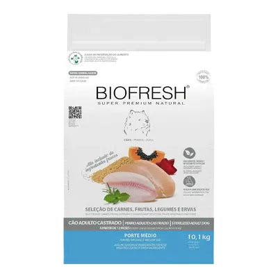 Ração Biofresh Cães Castrados Raças Médias