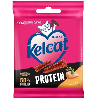 Petisco Kelcat Stick Protein Frango para Gatos