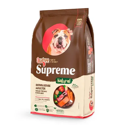 Ração Quatree Supreme Dermasense Cães Adultos Raças Médias e Grandes