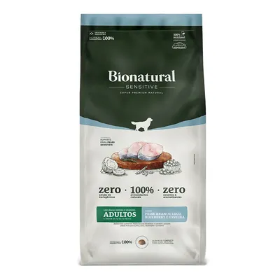 Ração Bionatural Sensitive Cães Adultos Raças Médios e Grandes Peixe