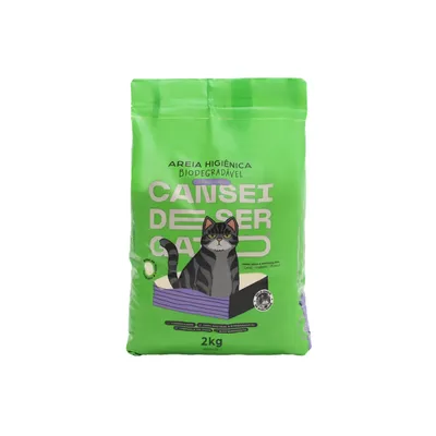Areia Higiênica Biodegradável para Gatos Grãos Finos Cansei de Ser Gato