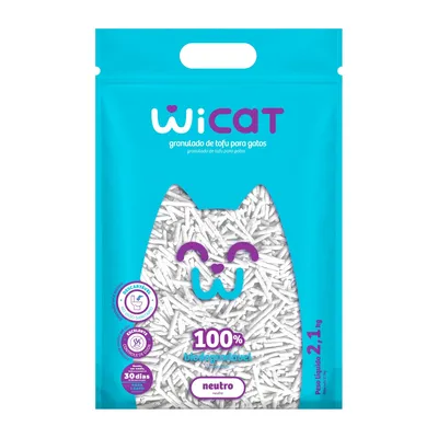 Granulado Higiênico de Tofu Biodegradável Wicat para Gatos Neutro