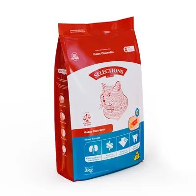 Ração Selections for Pets Gatos Castrados Salmão