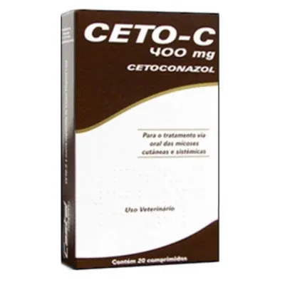 Ceto-C 400mg Antifúngico Cães e Gatos