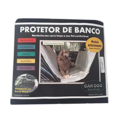 Capa para Banco de Carro Super Premium Preta Vila Flor