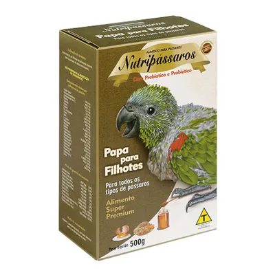 Ração Papa para Pássaros Filhotes Nutripássaros